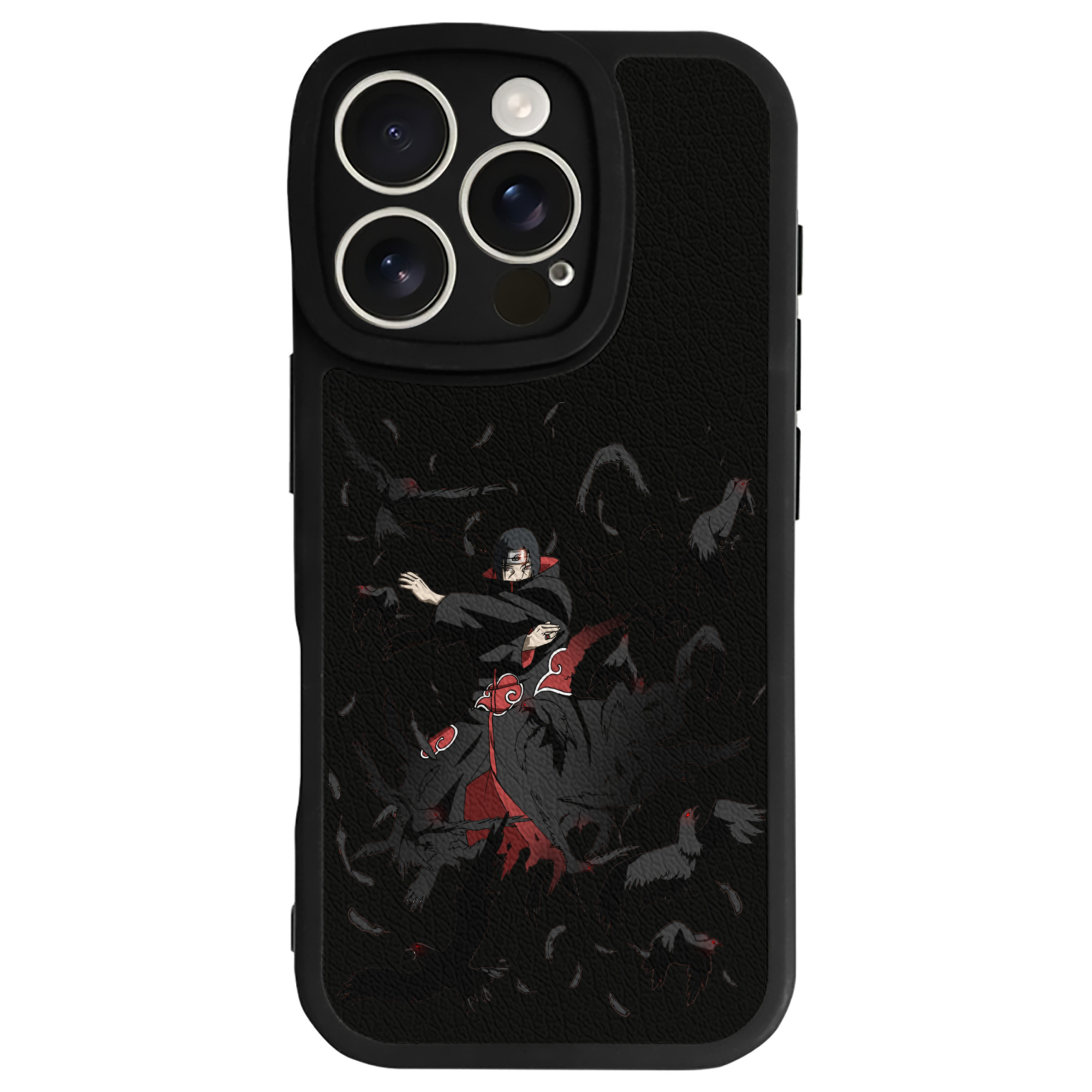 （画像用） NARUTO -ナルト- うちは イタチ Uchiha Itachi 【iPhone 16シリーズ対応】シリコンスマホケース（レザー調） 材質：シリコン